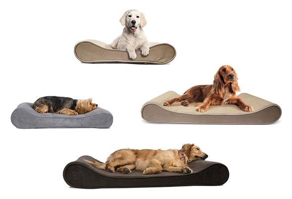 FurHaven Pet Dog Bed | Orthopedic Microvelvet Luxe Lounger