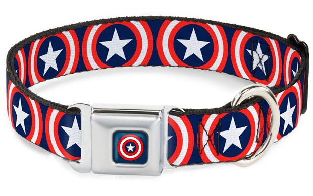 Captain America Dog Collar