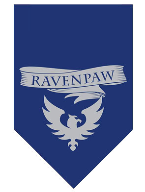per i Fan di Harry Potter del Corvonero e dei Cani Che Vanno a Hogwarts Spoilt Rotten Pets S3 Ravenpaw House Blue Dog Bandana