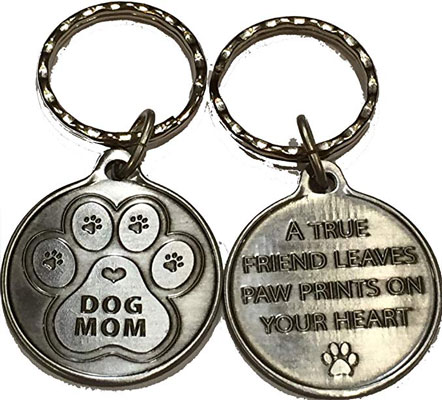 A True Friend Leaves Paw Prints On Your Heart Keychain